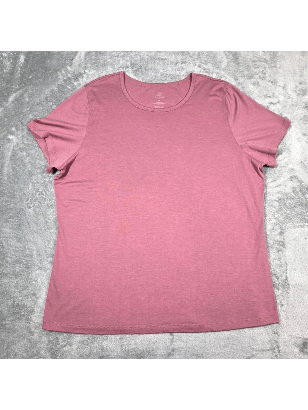 Woolx Top Womens 1X Pink Merino Wool Blend Liza Loose Fit Tee